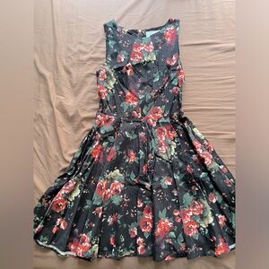 Closet UK size 10 Rose Floral A Line Dress